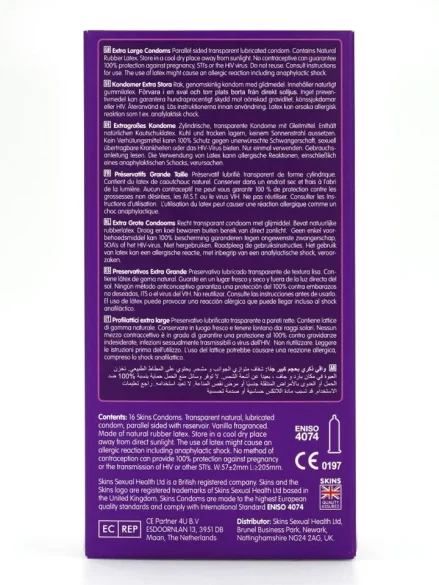 Skins Extra Large Condoms 16-pack - Extra stora kondomer 3