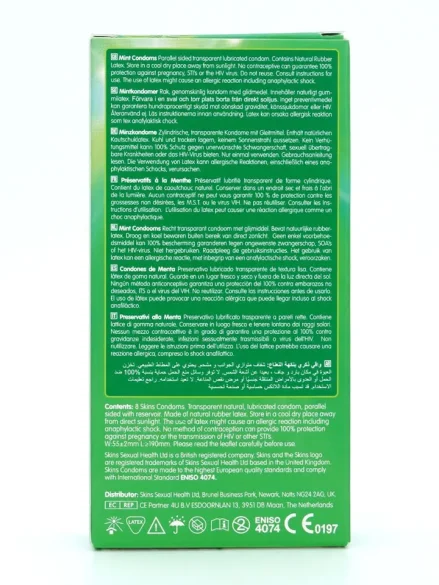 Skins Mint Condoms 8-pack - Kondomer 3