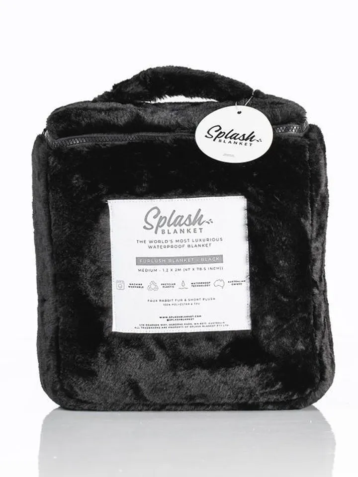 Splash Blanket Furlush Black Medium 120x200 cm - Sex lakan 7