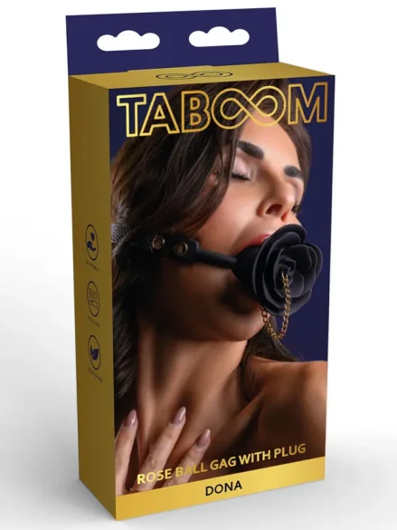 Taboom Rose Ball Gag With Plug - Gagball 4