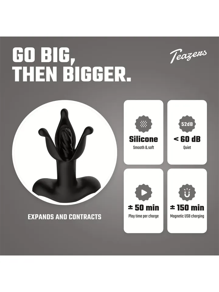 Teazers Anal Expanding Butt Plug - Analplugg med vibrator 0
