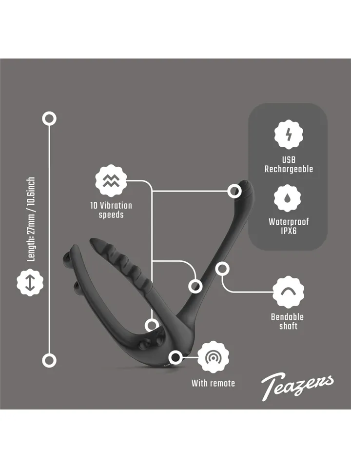Teazers Triple Prostate Vibrator With Remote - Prostatastimulator 2