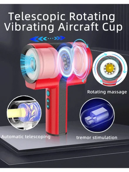 Teles Scoop Automatic Masturbator Twist & Turn Red - Automatisk Masturbator 3