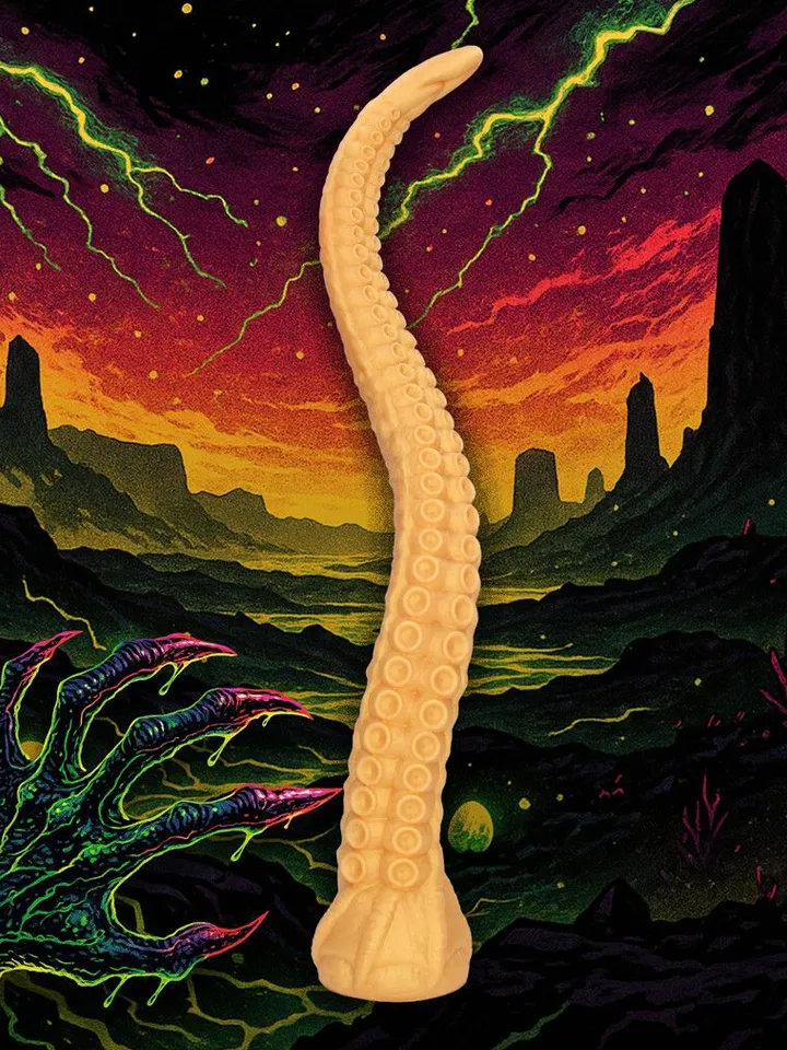 Tentacle Tyrant Anal Snake Golden 55 cm - Extra lång analdildo 3