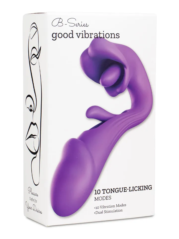 Tongue Flap Dual Vibe Purple - Vibrator 8
