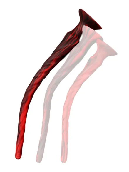 Torthy Dildo Black/Red 63 cm - Extra lång analdildo 1