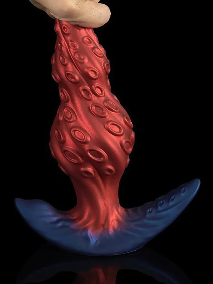 Unicorny Knotak Plug Red 23 cm - XL Buttplug 3