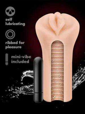 Veronika Soft & Wet Vibrating Stroker - Lösvagina med vibrator 1