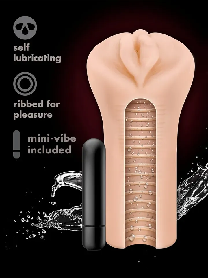 Veronika Soft & Wet Vibrating Stroker - Lösvagina med vibrator 1