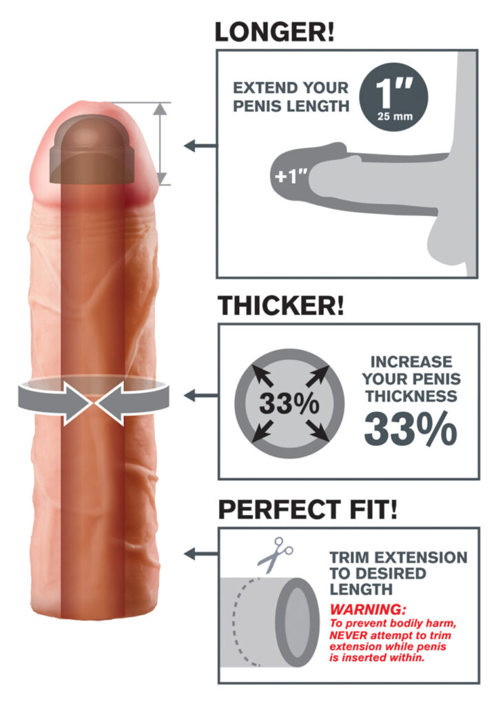 Fantasy X-tensions Perfect 1 Inch Extension, penisöverdrag-3