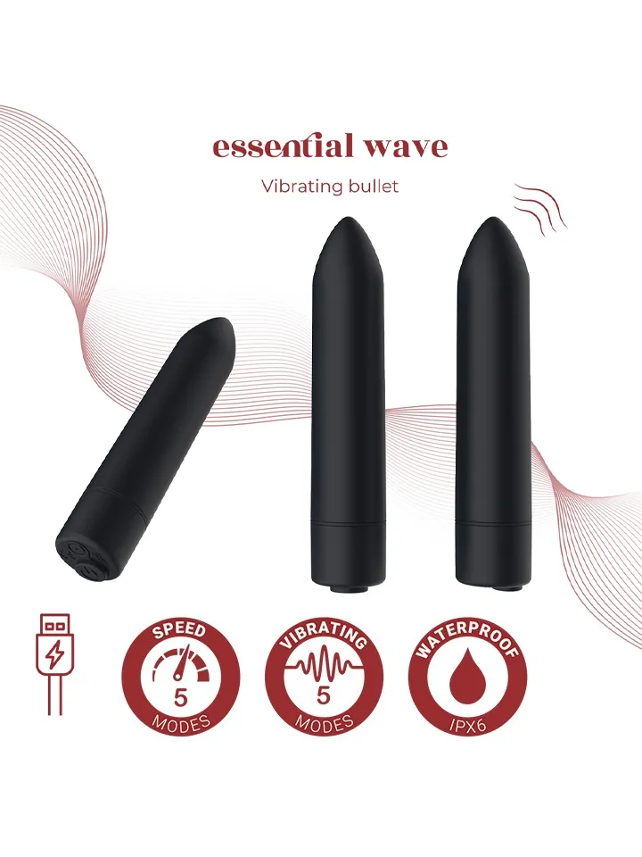 Wave Rechargeable Vibrating Bullet - Bulletvibrator 0