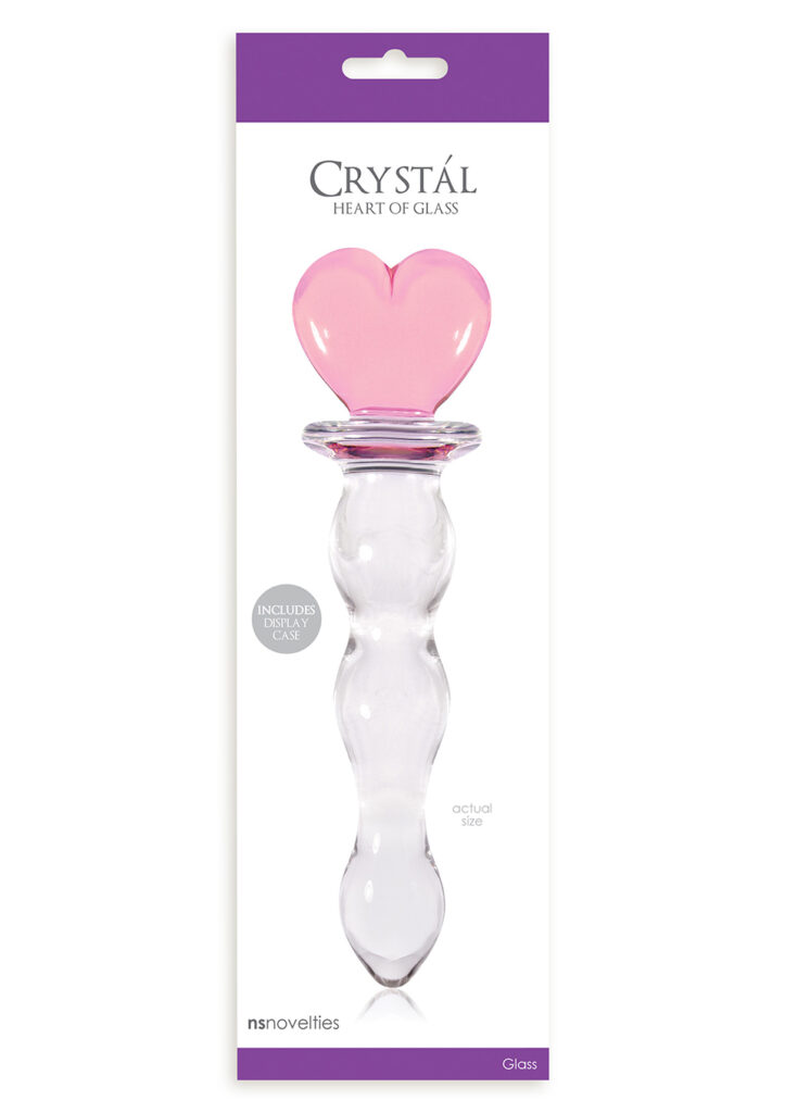 CRYSTAL HEART OF GLASS PINK-2