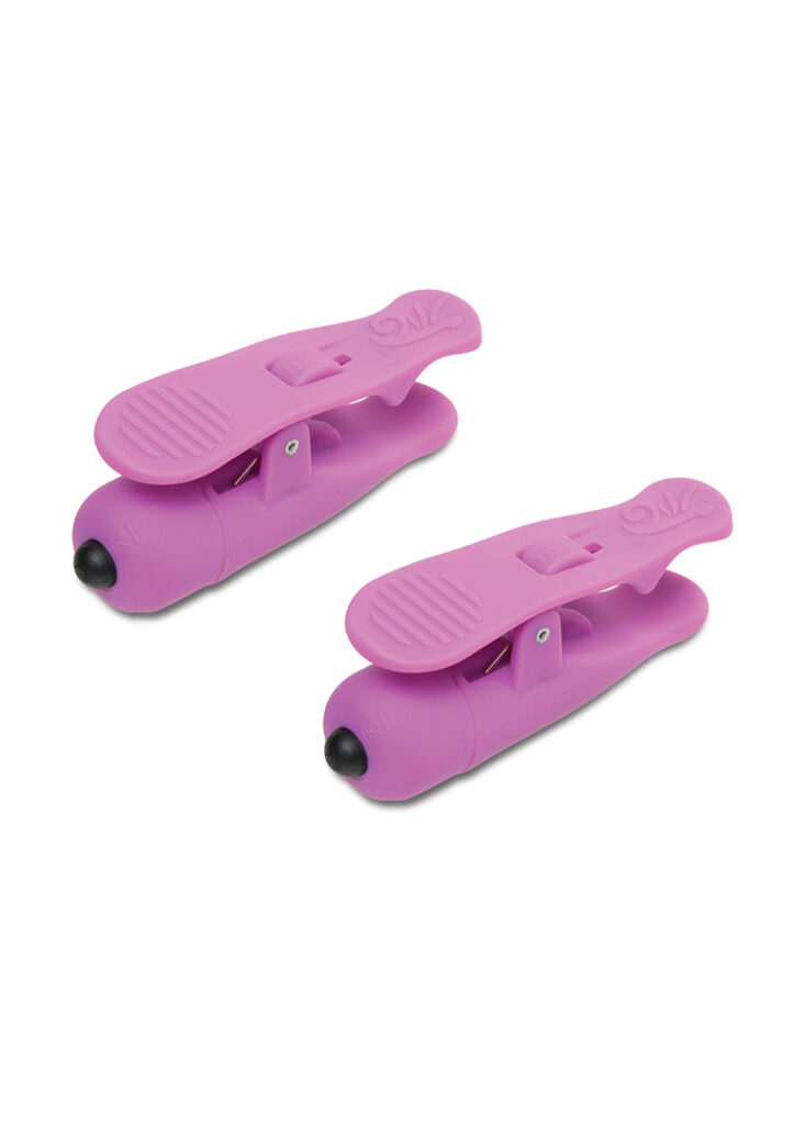 FF WIRELESS VIBR NIPPLE CLAMPS PURP-1