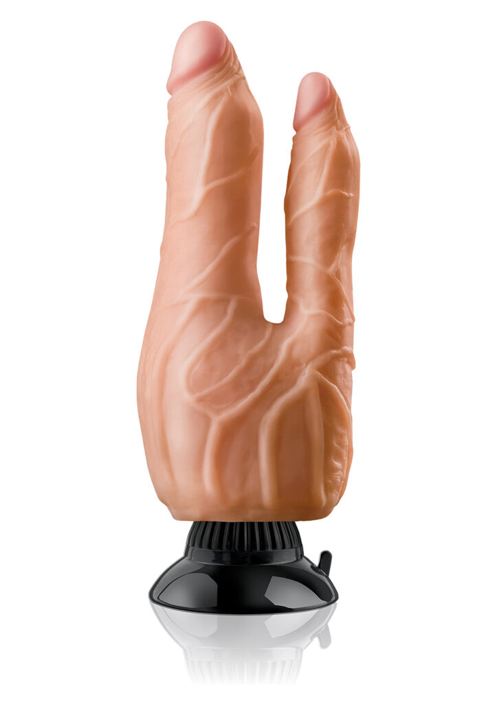 REAL FEEL DELUXE 8 FLESH - Dubbel dildo glädje Vagina & anus-2