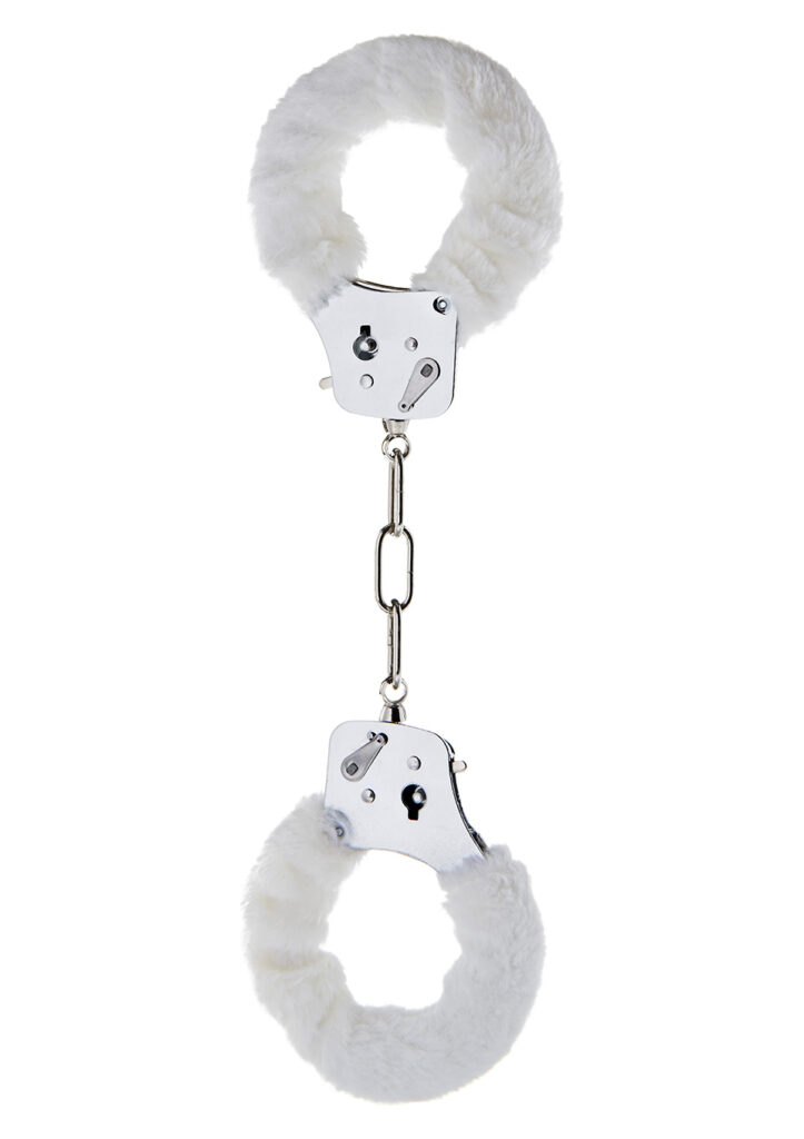 FURRY FUN CUFFS WHITE PLUSH-1