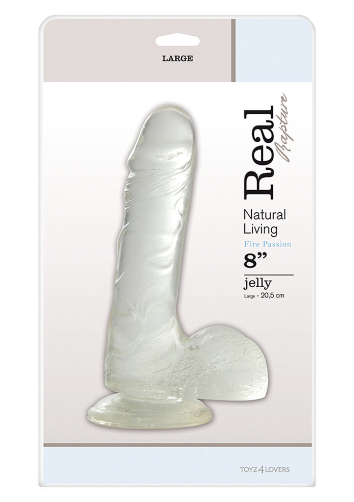 DILDO REAL RAPTURE CLEAR 8 INCH -23cm storsäljare-2