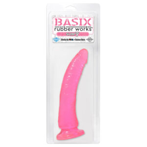 BASIX SLIM 7" DONG PINK - dildo på 18 cm-1