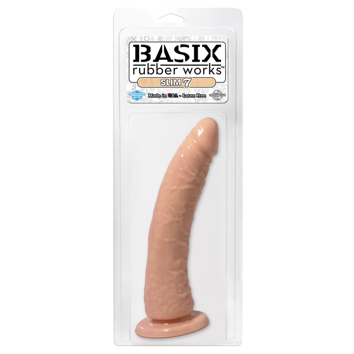Basix Slim 7 Inch with Suction Cup, Light Skin-2