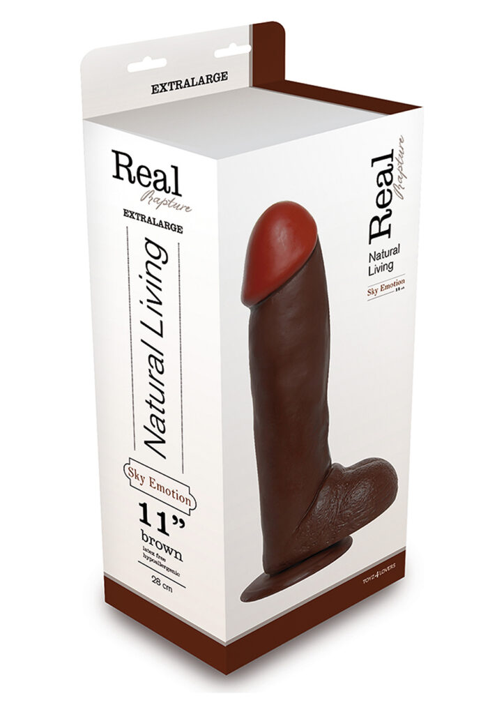 DILDO REAL RAPTURE BROWN 11 INCH-1