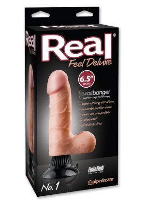 REAL FEEL DELUXE 1 FLESH - Dildo med sugbas-1