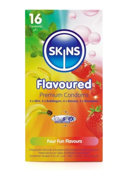 Skins Flavours Condoms 16-pack - Smaksatta kondomer 0