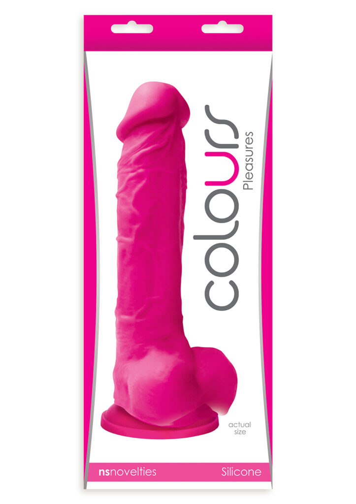 COLOURS PLEASURES LARGE PINK - DILDO 25CM-1