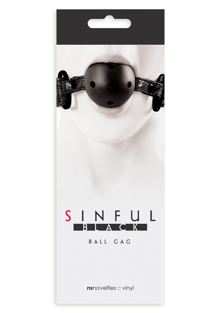 SINFUL BALL GAG BLACK-1