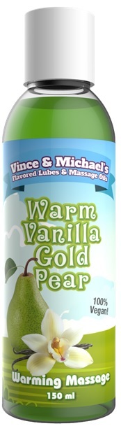 Warm Vanilla Gold Pear Värmande massageolja 150 ml-1