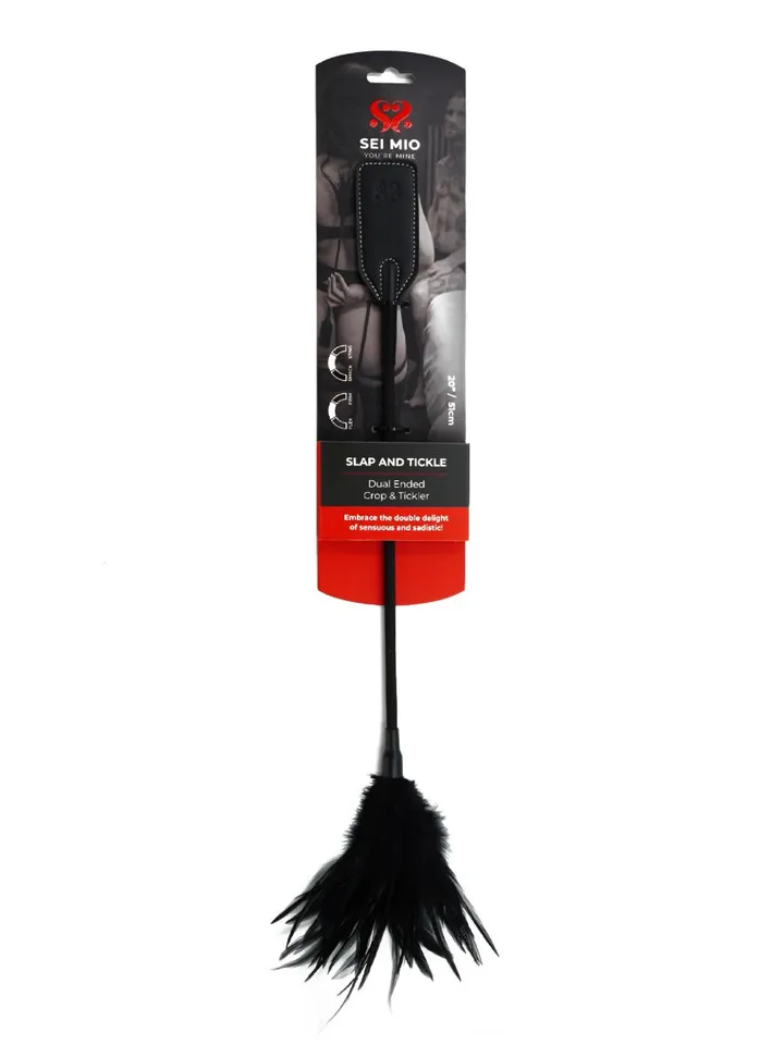 Slap & Tickle Dual-Ended Crop & Tickler - Piska för BDSM 0