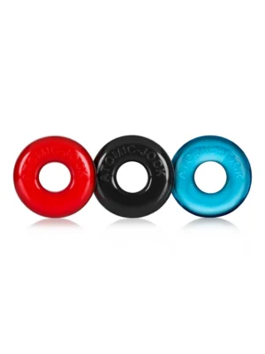 Oxballs Ringer Cock Rings 3-Pack Multi-Colour - Penisringar paket 0
