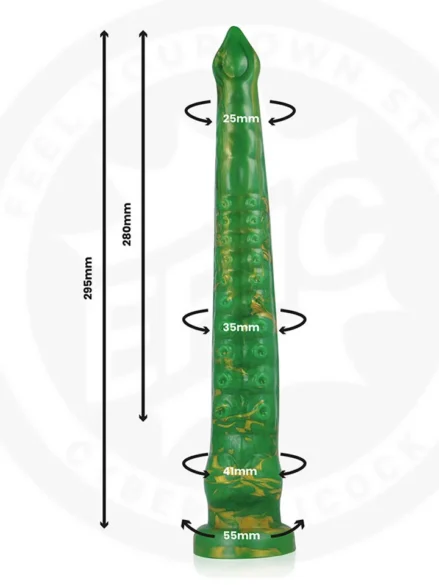 Hylos Green Flash Dildo 29,5 cm - Dragon dildo 0