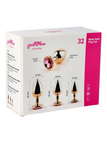 Pick & Love Metal Anal Plug Set - Analpluggar paket 0