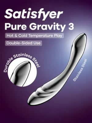 Satisfyer Pure Gravity 3 - Ståldildo 0