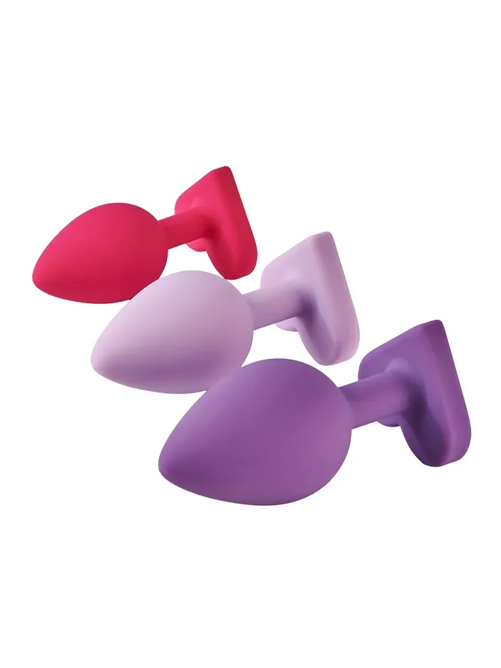 Triple Heart Anal Plug Set - Analpluggar paket 0
