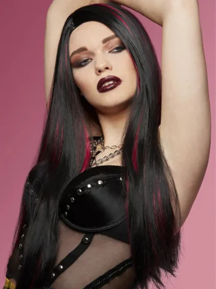 Manic Panic Red & Black Vampire Wig - Peruk 0