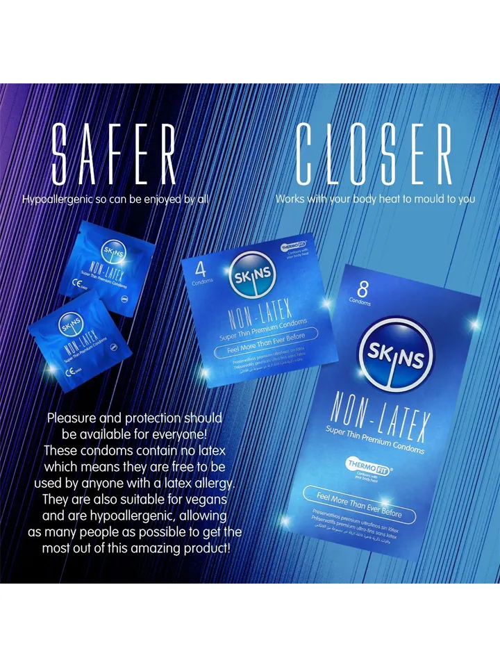 Skins Non-Latex Condoms 8-pack - Kondomer 0