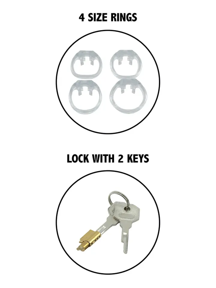 Clear Control Cock Cage Regular - Kyskhetsbur 0