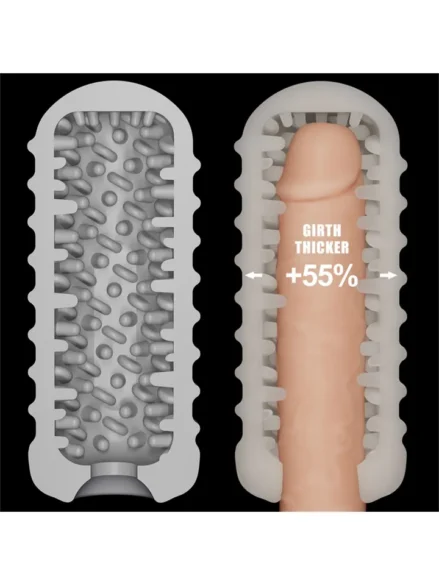Knights Ring Vibrating Dual Purpose Sleeve-Wavy - Penisförlängare/Sleeve med vibrator 0