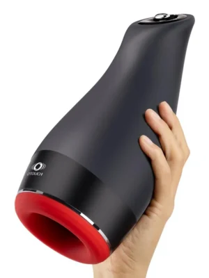 Warming, Thrusting & Vibrating Masturbator - Masturbator med vibration 0