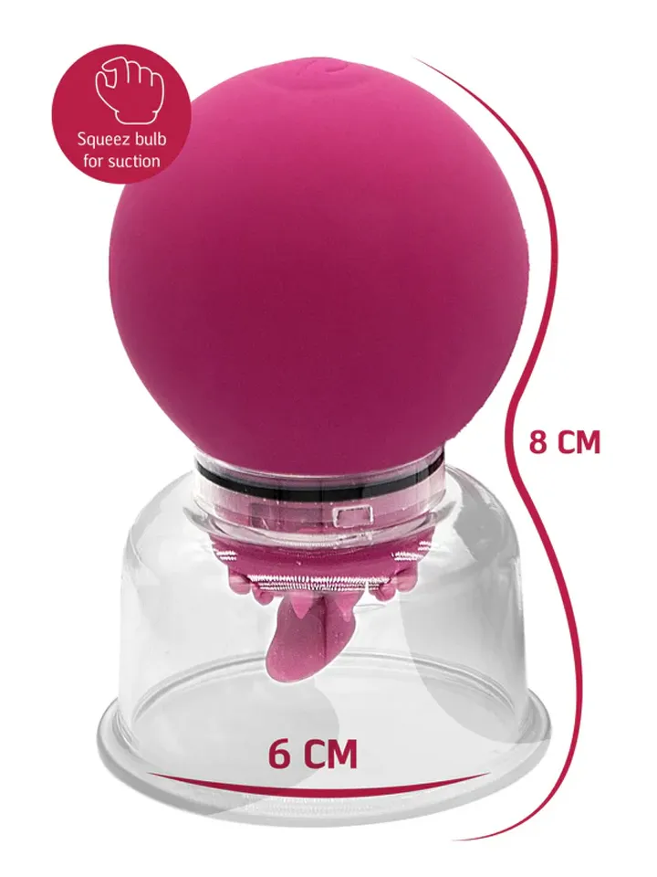 Vibrating & Rotating Nipple & Clitoral Pump - Klitorisvibrator 0