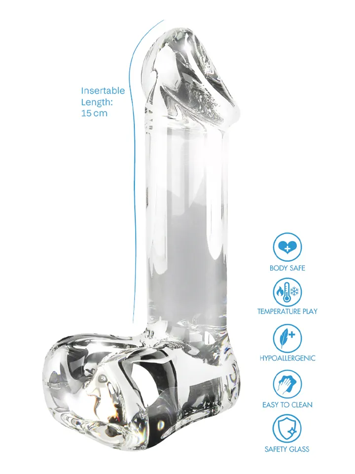 ToyJoy Glass Worxx Crystal Cock 17,5 cm - Glasdildo 0