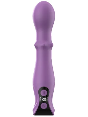 360 Triple Stimulation Vibrator LCD Display - Dildo med vibrator 0
