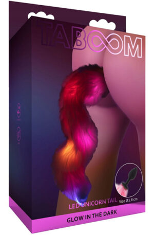 Taboom LED Unicorn Tail & Buttplug - Analplugg med svans 0