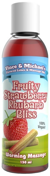 Fruity Strawberry Rhubarb Bliss Värmande massageolja 150 ml-1