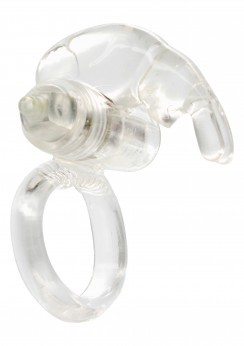 Rabbit Vibrating Cockring Clear -1
