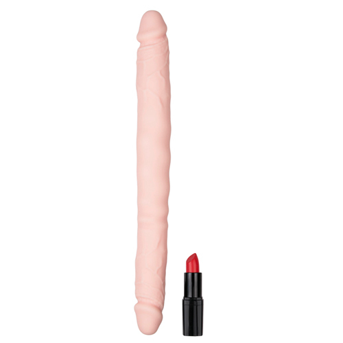 Realistic Double Ended Dildo - Skin Coloured - Dubbel Dildo-1