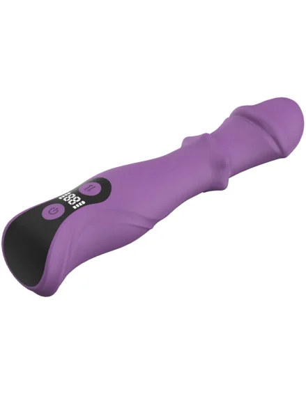 3-in-1 Vibrating Dildo With LCD Display - Dildo med vibrator 0
