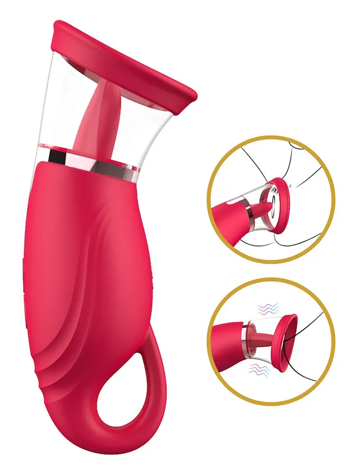 Suction Vibrator With 360° Tongue Stimulation - Klitorisvibrator 0