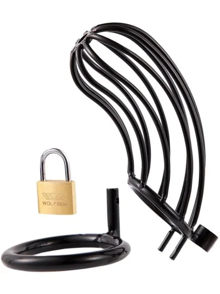 Metal Chastity Cage Grid Black 50 mm - Kyskhetsbur 0