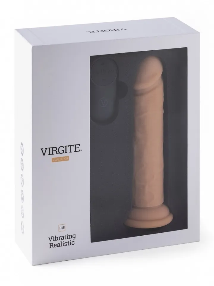 Realistic Vibrating Dildo With Remote 18,5 cm - Dildo med vibrator 0